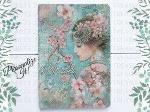 Personalized Journal/Writer's Notebook/Flowers/Keepsake Journal #818