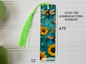 Personalized Journal and Matching Bookmark Bees & Sunflowers Keepsake Journal #805