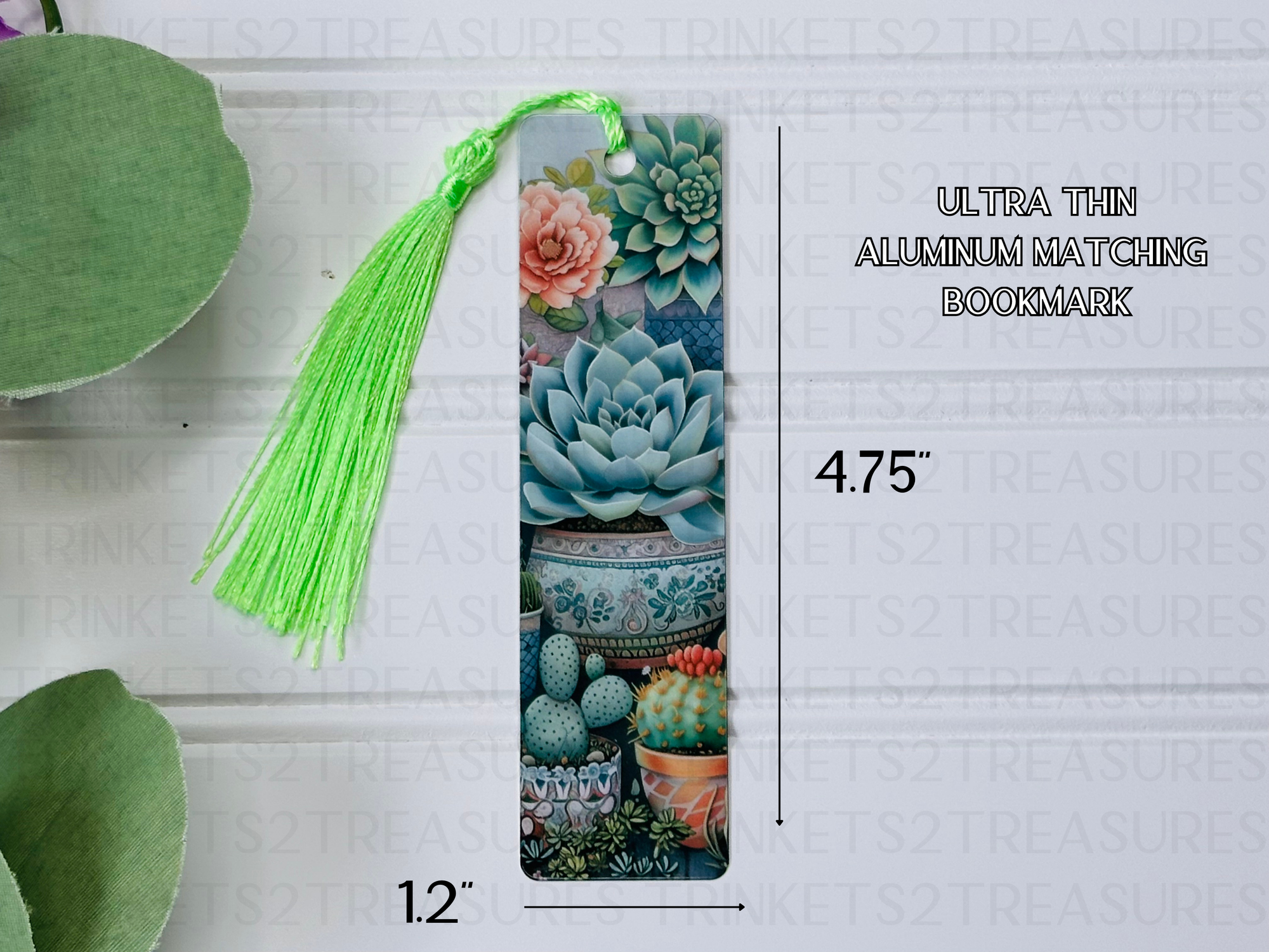 Personalized Journal and Matching Bookmark Succulent Beauty Keepsake Journal #800