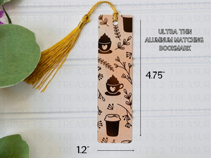 Personalized Journal and Matching Bookmark Latte & Coffee Keepsake Journal #801