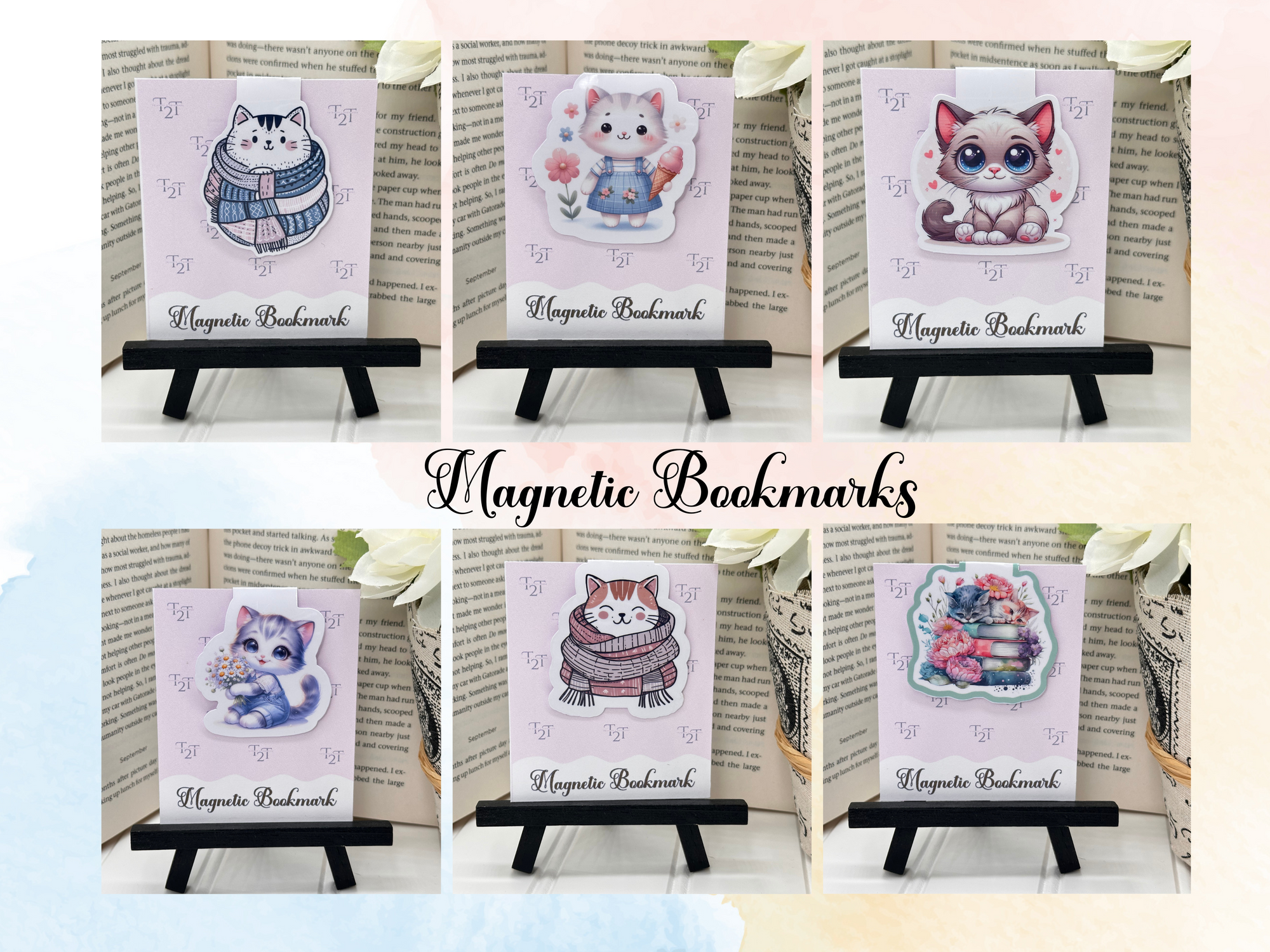 Magnetic Bookmarks Kitty Love #2010