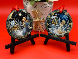 3" Acrylic or MDF Elegant Ornaments Midnight Angel Series #415