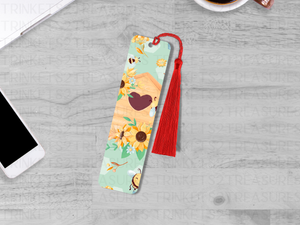 Bookmark and Tassel with Double Sided Sublimation Bee Home #909