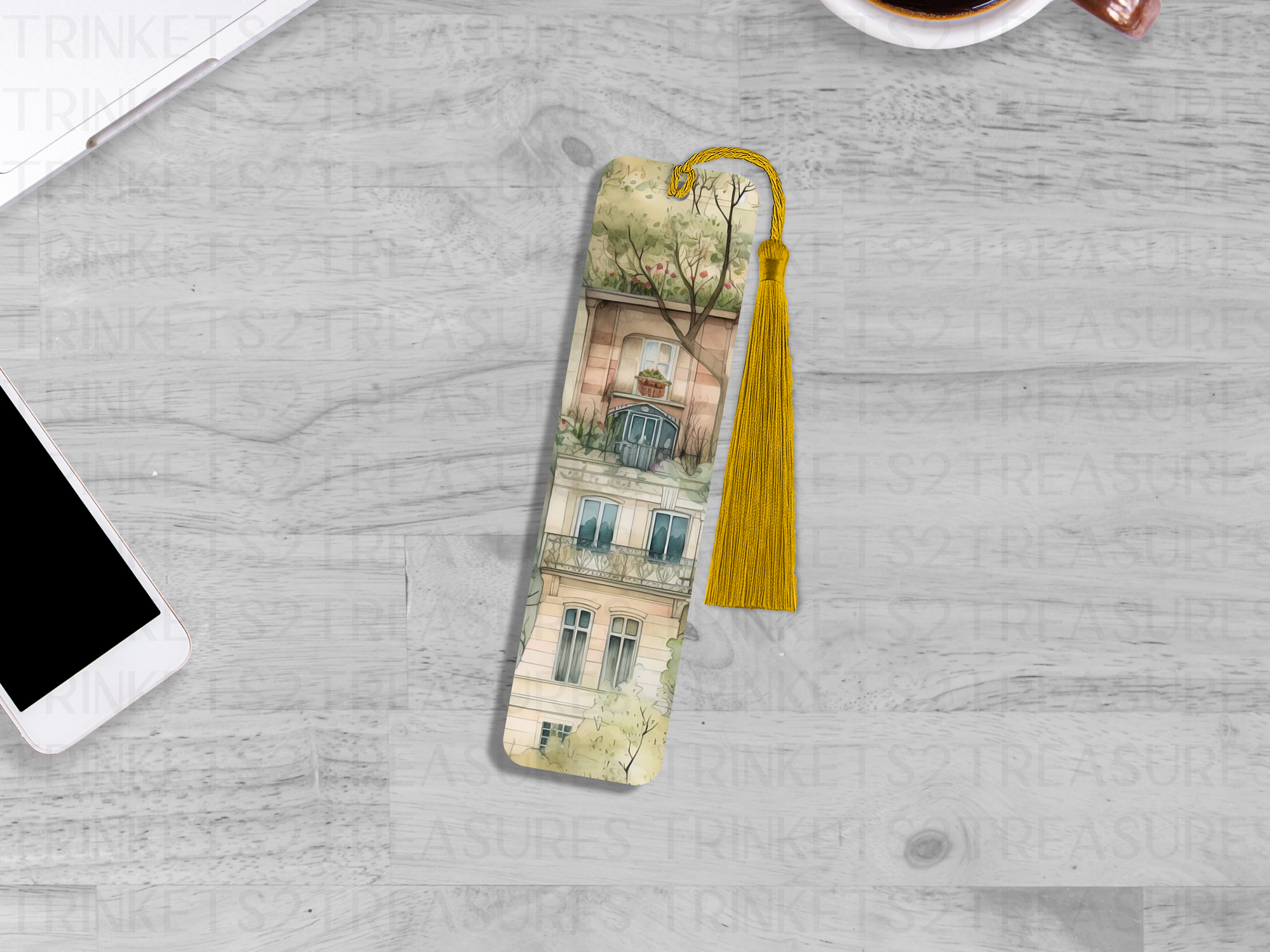 Bookmark and Tassel with Double Sided Sublimation Paris Home #917