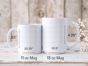 Personalized Ceramic Mug and Matching Coaster Set/11 oz or 15 oz Coffee Mug/Mrs. Claus Cocoa Company #146