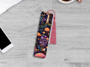 Bookmark and Tassel with Double Sided Sublimation Mushroom Magic #929