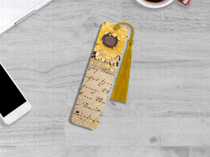 Bookmark and Tassel with Double Sided Sublimation Sunflower Script #919