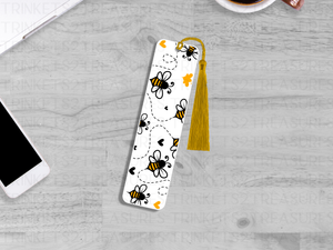 Bookmark and Tassel with Double Sided Sublimation Bumble Bees #934