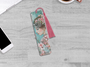 Bookmark and Tassel with Double Sided Sublimation Teal Girl #902