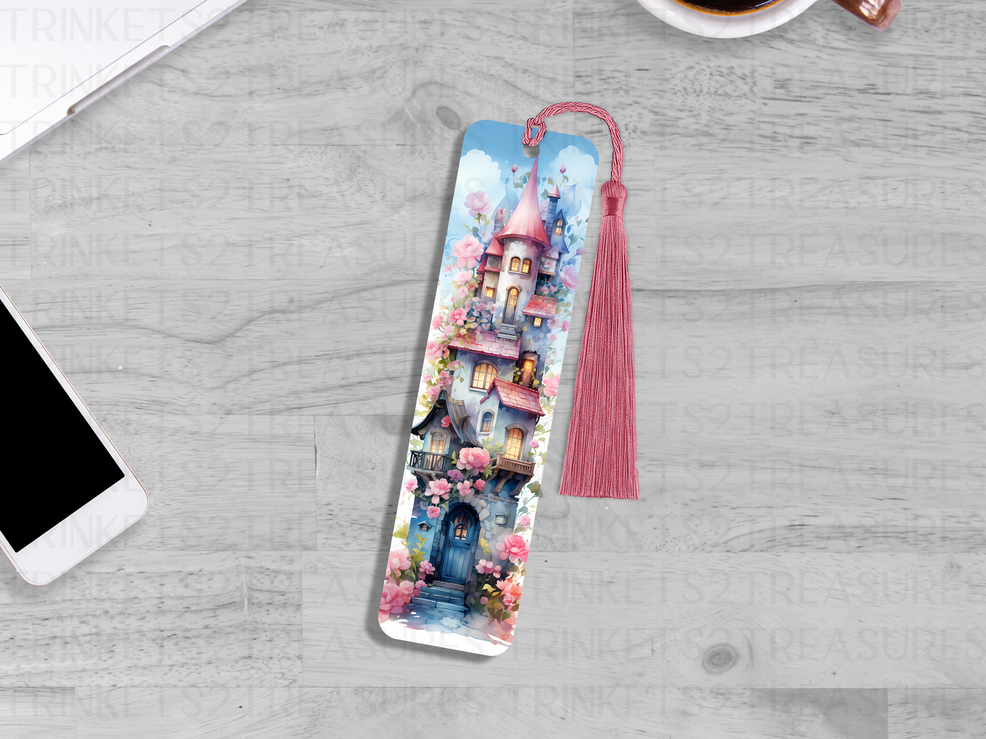 Bookmark and Tassel with Double Sided Sublimation House Castle #933