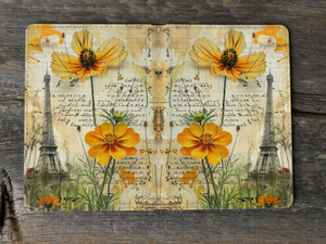 Personalized Journal and Matching Bookmark Spring in Paris Keepsake Journal #817