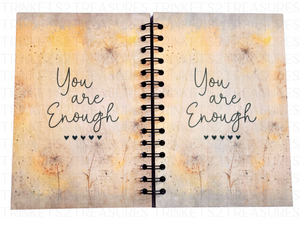 Personalized You are Enough Wood Notebook #1014