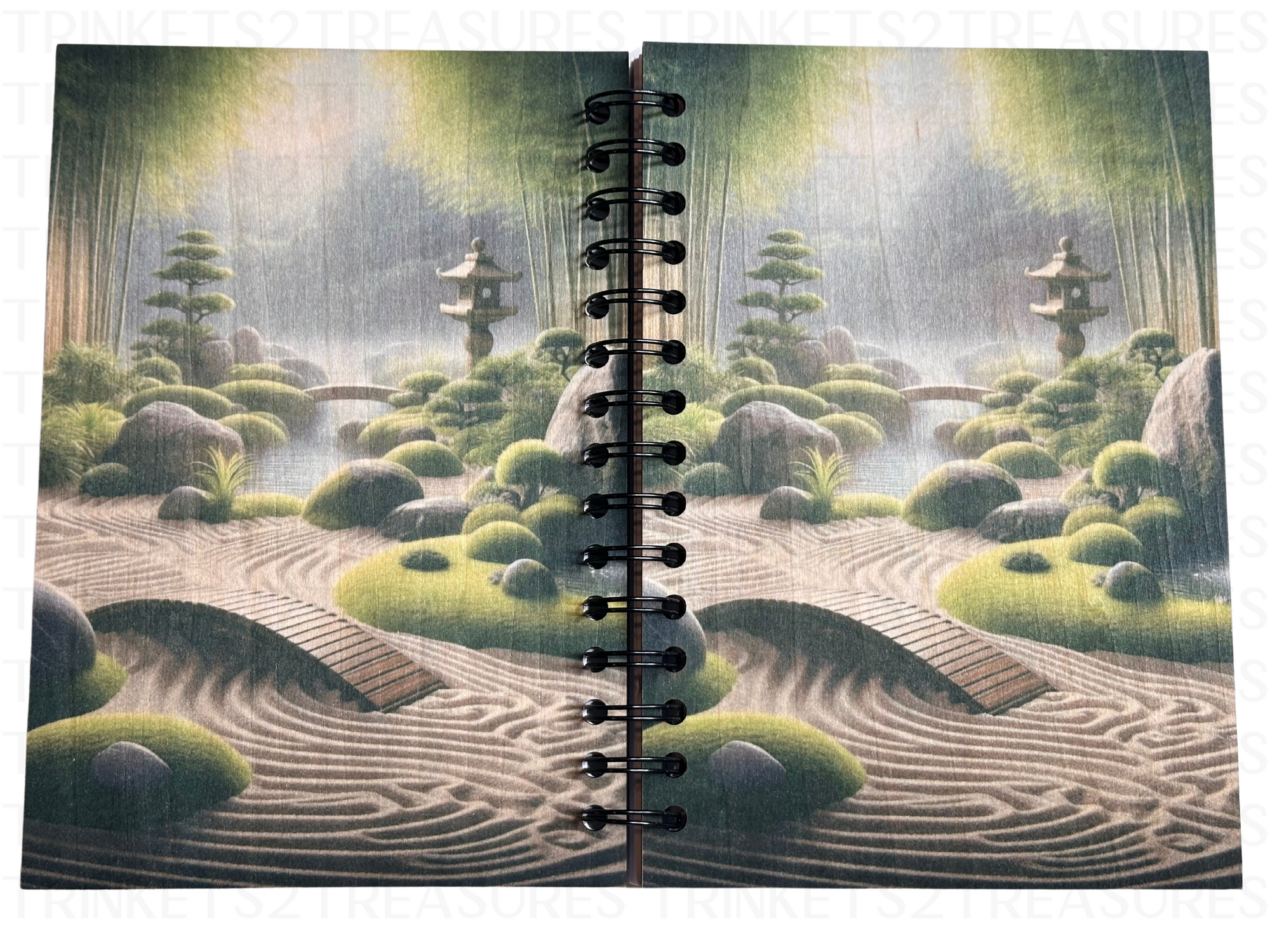 Personalized Zen Wood Notebook #1016