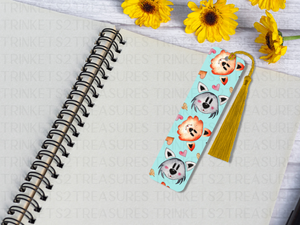 Bookmark and Tassel with Double Sided Sublimation Kitty Love #908