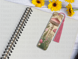 Bookmark and Tassel with Double Sided Sublimation Quaint Mushroom #924