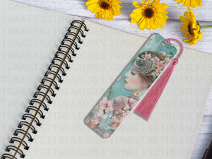 Bookmark and Tassel with Double Sided Sublimation Teal Girl #902