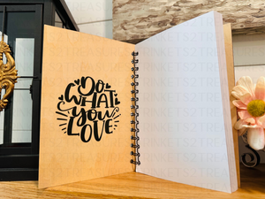 Personalized Grown in Grace Wood Cover Notebook #1004