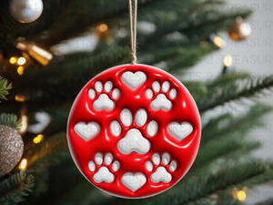 3" Acrylic or MDF Elegant Ornaments Puppy Love Series #401