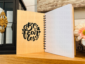 Personalized You Are Braver Than You Think Wood Notebook #1012