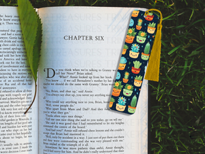 Bookmark and Tassel with Double Sided Sublimation Succulent Smiles #928