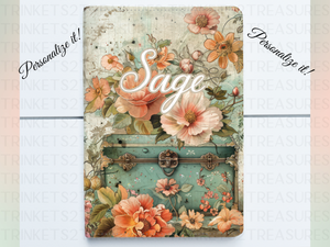 Personalized Journal and Matching Bookmark Traveling Light Keepsake Journal #809