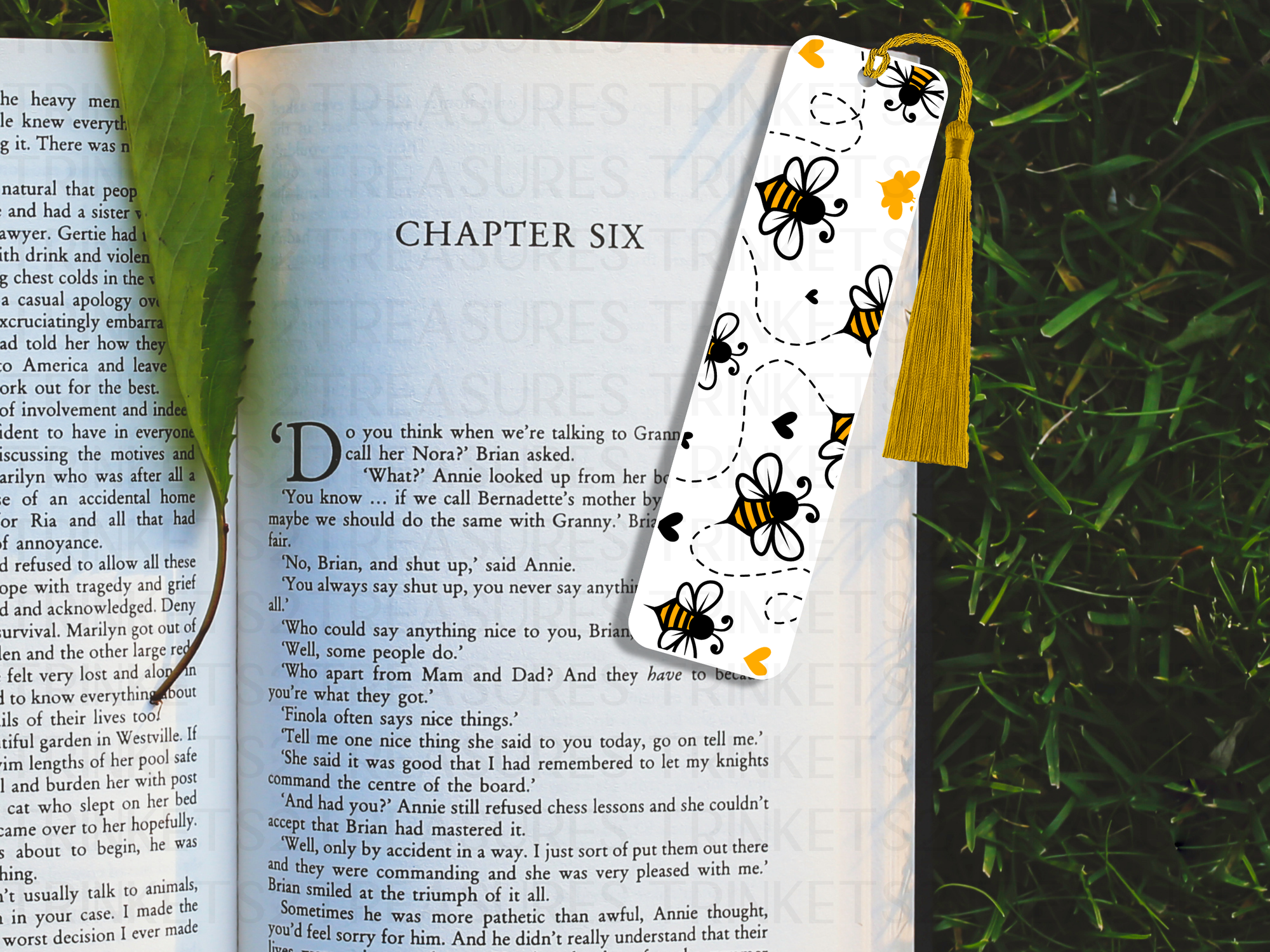 Bookmark and Tassel with Double Sided Sublimation Bumble Bees #934