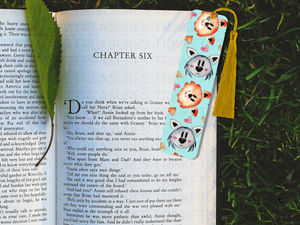 Bookmark and Tassel with Double Sided Sublimation Kitty Love #908