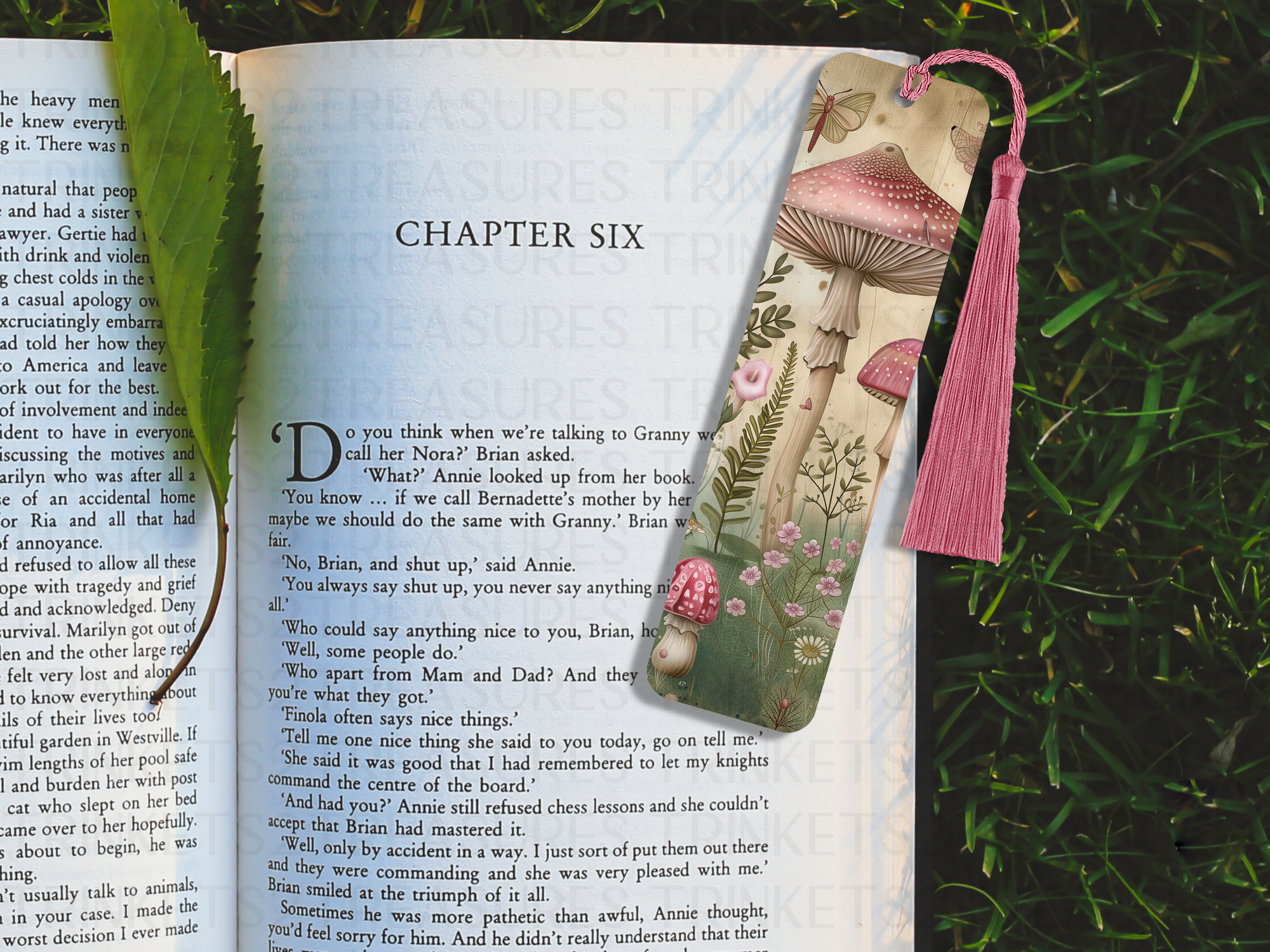 Bookmark and Tassel with Double Sided Sublimation Quaint Mushroom #924