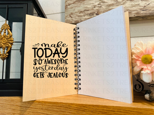 Personalized You are Enough Wood Notebook #1014