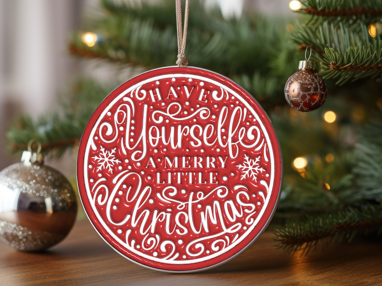 3" Ceramic Ornament Merry Little Christmas #407