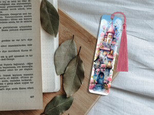 Bookmark and Tassel with Double Sided Sublimation House Castle #933