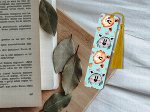 Bookmark and Tassel with Double Sided Sublimation Kitty Love #908