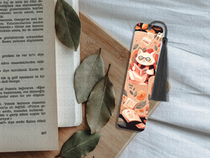 Bookmark and Tassel with Double Sided Sublimation Kitty Reader #916