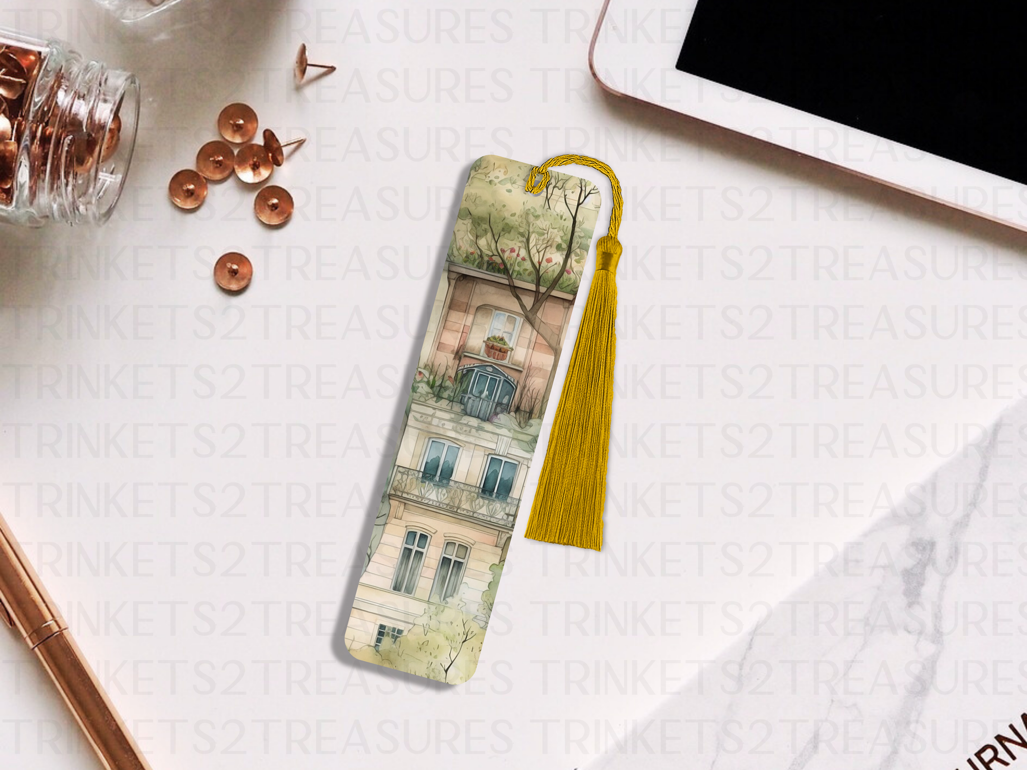 Bookmark and Tassel with Double Sided Sublimation Paris Home #917