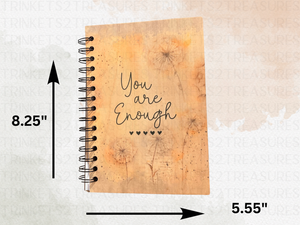 Personalized You are Enough Wood Notebook #1014