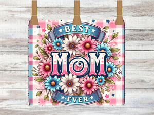 Personalized 20 oz Stainless Steel Tumbler with Metal Straw and Best Mom Ever Design #331