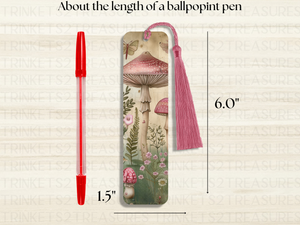 Bookmark and Tassel with Double Sided Sublimation Quaint Mushroom #924