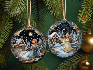 3" Acrylic or MDF Elegant Ornaments Midnight Angel Series #415