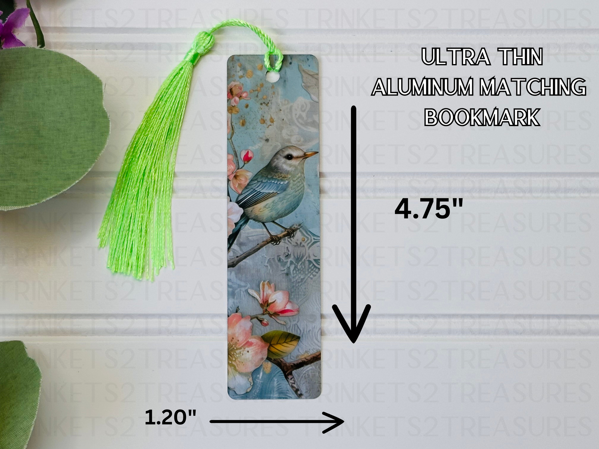 Personalized Journal and Matching Bookmark Lacy Bird Keepsake Journal #820