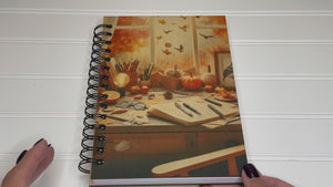 Personalized Fall Thoughts Wood Notebook #1020