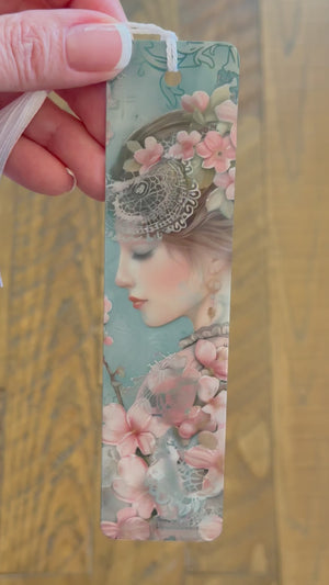 Bookmark and Tassel with Double Sided Sublimation Teal Girl #902