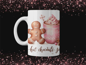 Personalized Ceramic Mug and Matching Coaster Set/11 oz or 15 oz Coffee Mug/Hot Chocolate Season #148