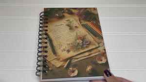 Personalized Colored Pencils Wood Notebook #1021