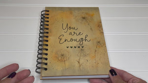 Personalized You are Enough Wood Notebook #1014