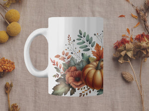 Personalized Ceramic Mug and Matching Coaster Set/11 oz or 15 oz Coffee Mug/Fall Vibes #143