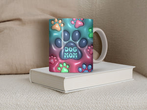 11 oz Ceramic Mug and Matching Coaster Set &quot;Dog Mom&quot; #102