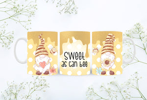 11 oz Ceramic Mug and Matching Coaster Set &quot;Sweet as Can Bee&quot; #116