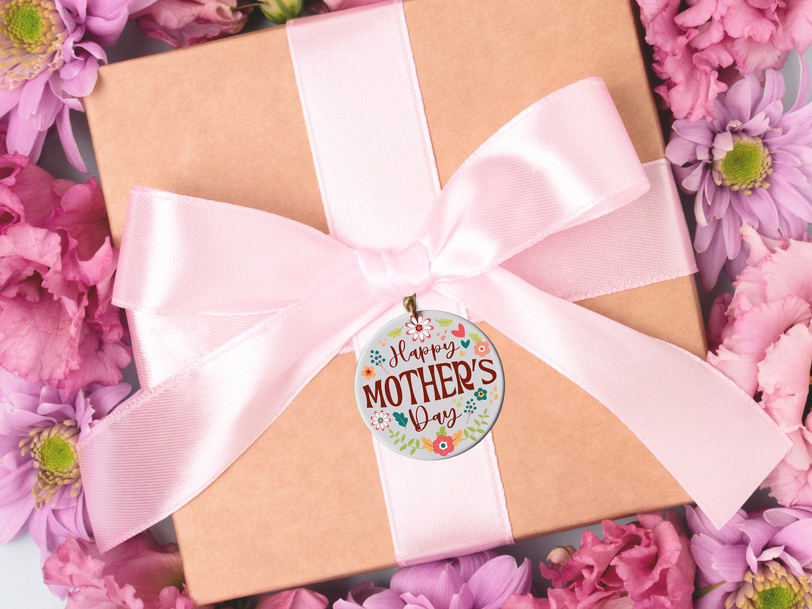 3" Ceramic Gift Tag/Gift Accessory/Happy Mother's Day/Keepsake/#422